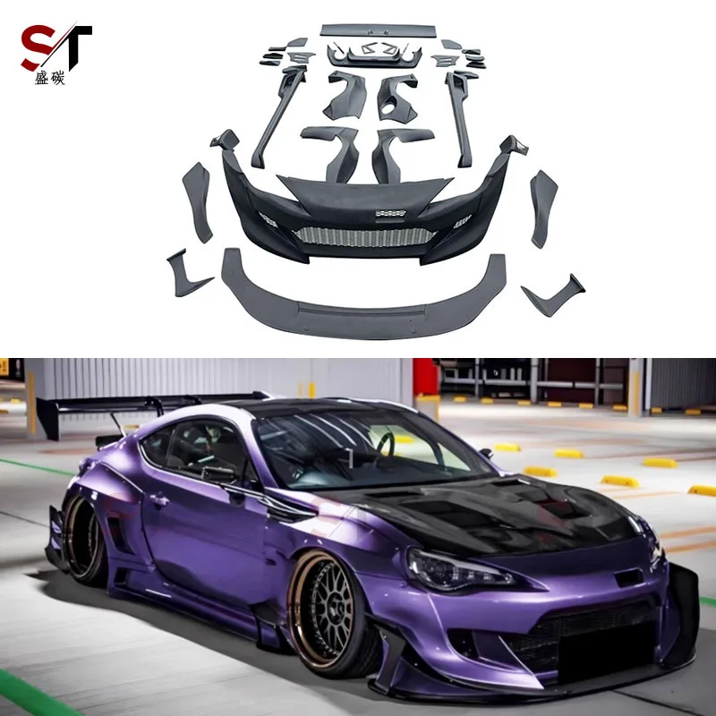 

Suitable for Toyota GT86 Subaru BRZ Rocket Rabbit 3.5 generation wide body surrounded front bar wheel eyebrow tail wind knife