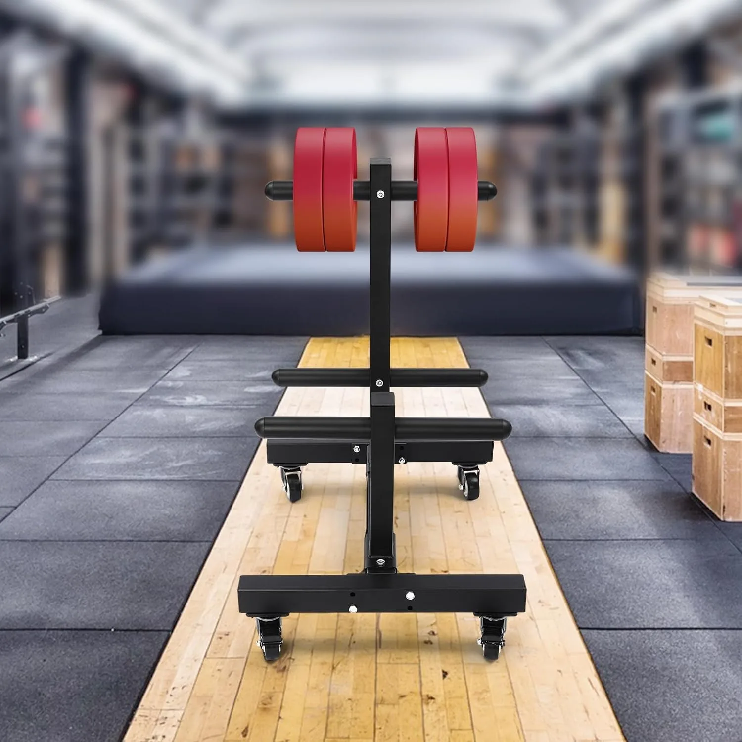 

Dumbbell Rack Q235 Steel Double Column Mobile Dumbbell Piece Holder with Wheel, 500kg Load Capacity Dumbbell Rack Weight Rack for Dumbbells, for Home Gym Hotels Black