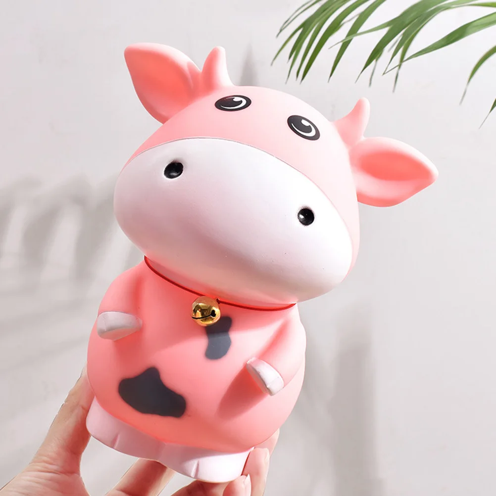 

Ox Shape Money Pot Pink Cartoon Coin Bank Large Piggy Bank Gift Kids Save Coins Bills Pig Saving Box Coin Saving Box