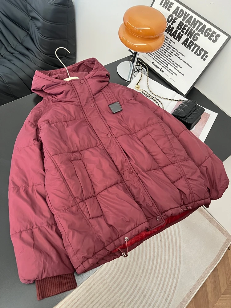 

Женская утепленная хлопковая куртка с капюшоном, свободного кроя, теплая, осенне-зимняя, новая модель, большие размеры, корейский стиль, для повседневной носки, прямого кроя