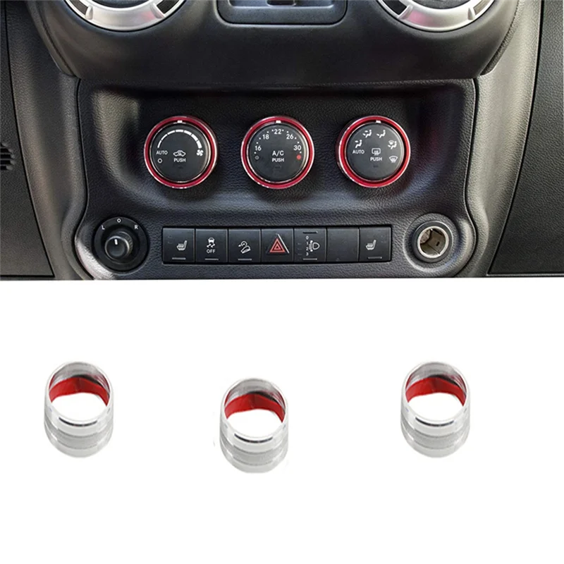 

AU63-21Pcs Interior Trim Kit Cover For Jeep Wrangler JK 2007-2017 Car Decoration Silver
