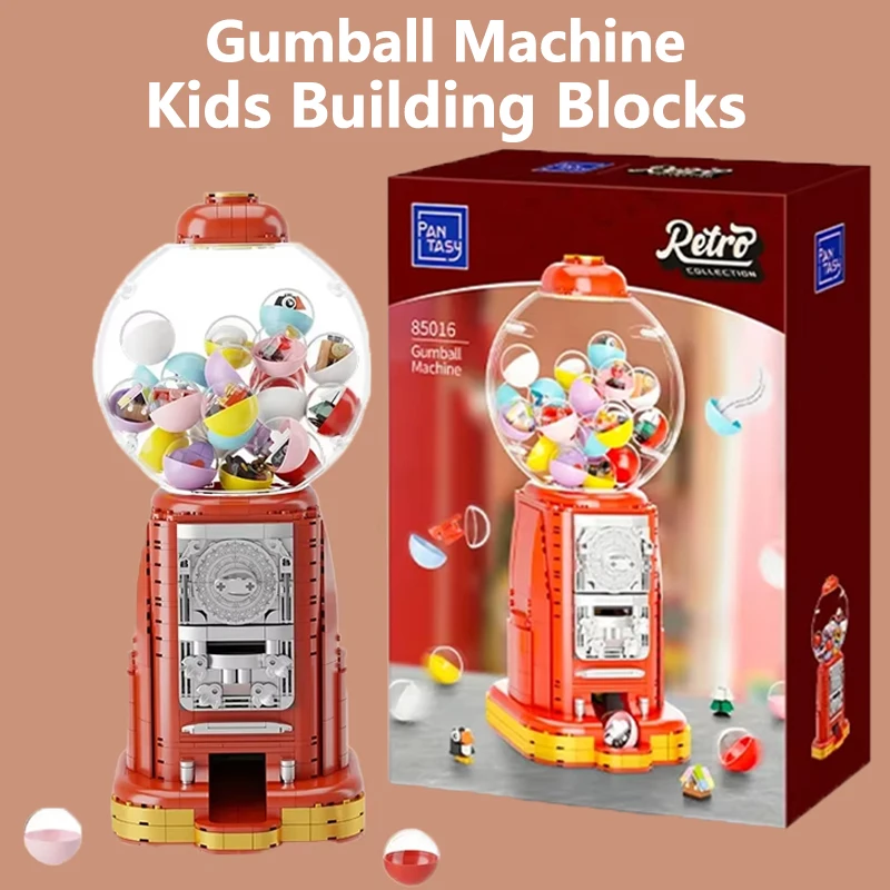 

1000PCS Building Blocks Puzzle Toys Creative Gumball Machine Coin Raffle Machine Model For Kids Adults Birthday Surprise Gifts