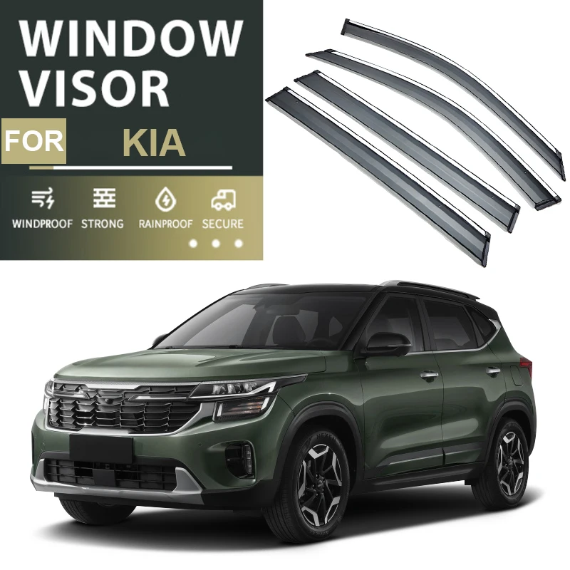 

4pcs Car Window Visor For KIA CARNIVAL CERATO Sedan Hatchback K5 OPTIMA SELTOS SORENTO SPORTAGE STONIC Waterproof Auto Accessory