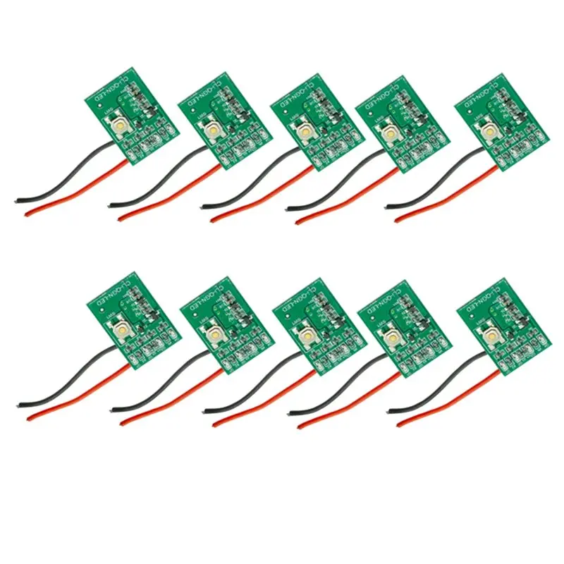 A37T 10PCS LED Board for 5S Compatible Charging Protection Circuit Board Electric Tool Key Power Status