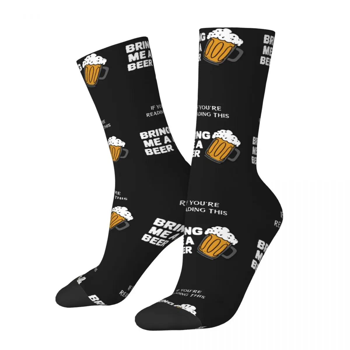 Bring Me A Beer Socks Autumn  Stockings Novelty Women Soft Socks Graphic Climbing Non Slip Socks