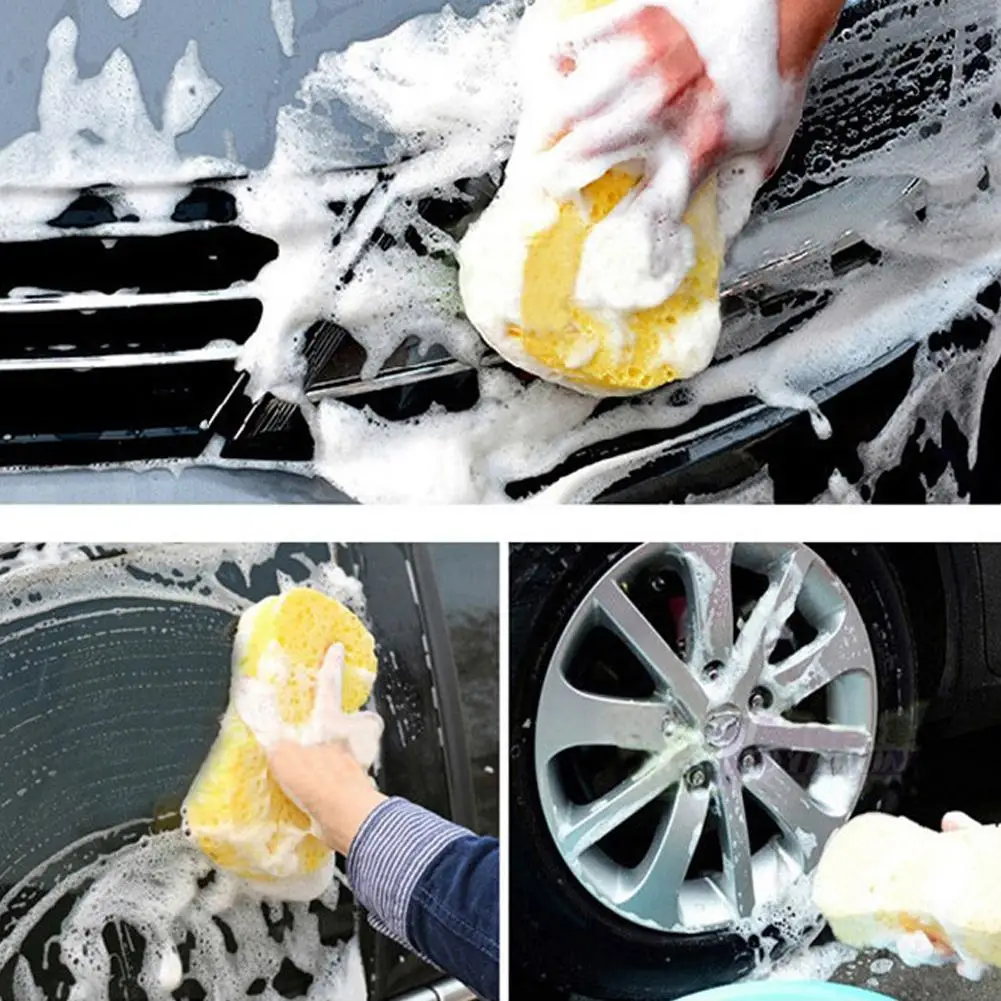 Car Cleaning Sponges High-density Absorbent Large Honeycomb 8-shaped Accessories Auto Cleaning Sponges Detailing Waxing Tools