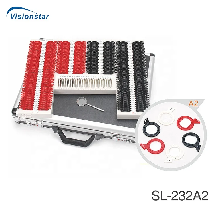 Set Lensa Uji Optik Bingkai Logam Instrumen Optik JSL 232 Set Lensa Uji