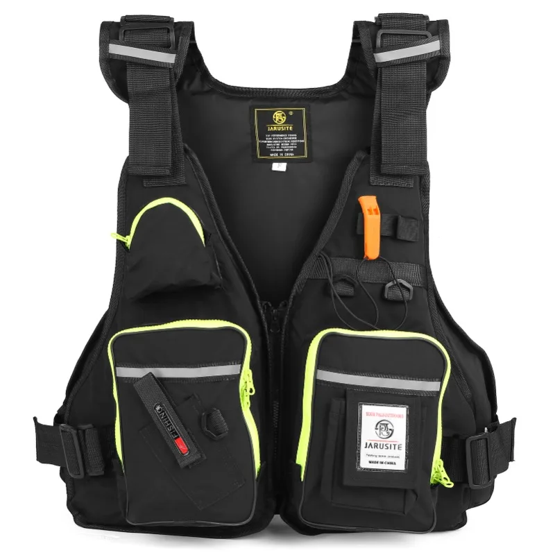 

Boat Lifejacket FishingVest Lifejacket Outdoor Fishing Accessories Men's and Women's Sizes Multi-pocket with Water Bottle Holder