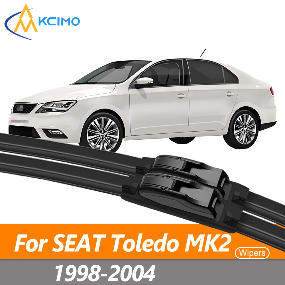 

2x Front Windshield Wiper Blades For SEAT Toledo MK2/1M 1998-2004 Replacement Premium Quiet Rubber Wipers Front Set