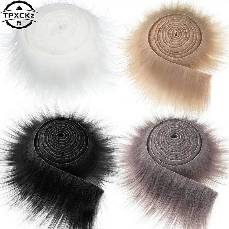 1.5M Faux Fur Fluffy Trim Trimming Garment Materials For Coat Hood Hat DIY Carpet Home Decor Plush Ribbon Clothing Accessories