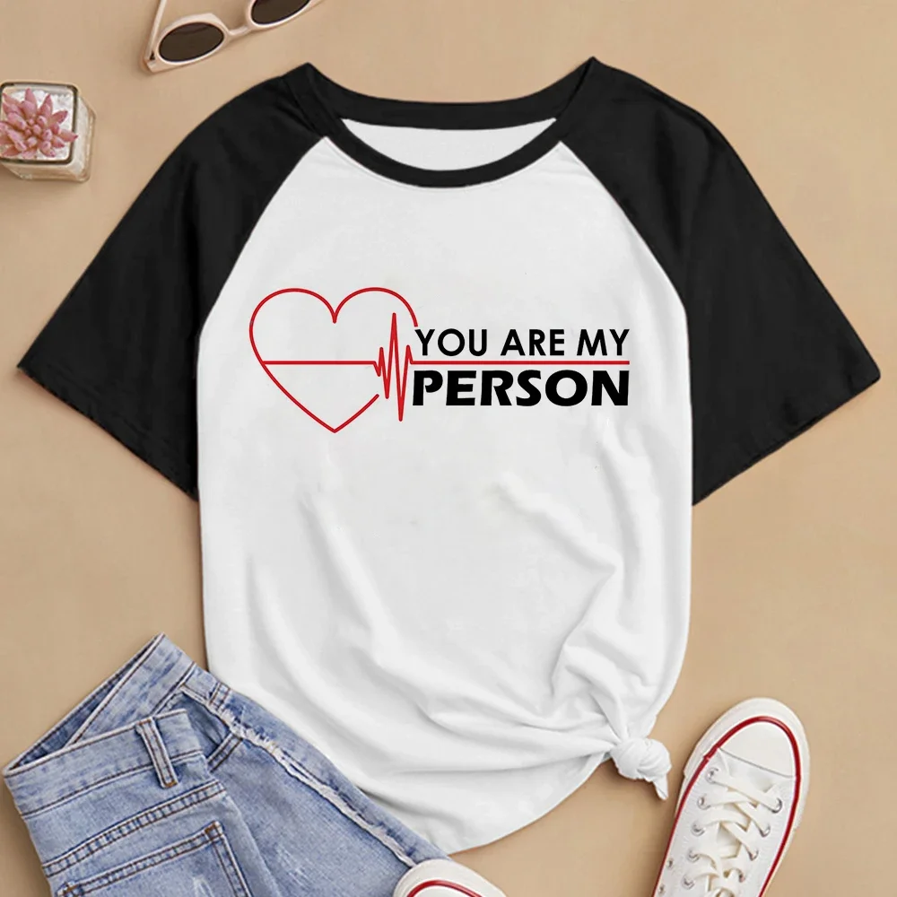 You\'re My Person T Shirt Women Men Greys Anatomy Y2k T-shirts Mange Harajuku Fashion Tees Tops Funny Korean Style Tshirt 90s