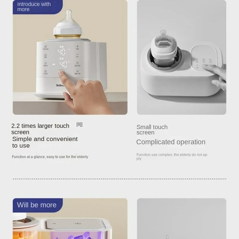 2-in-1 automatischer Flaschensterilisierender warmer Milchstreuer, Milchpulver mit konstanter Temperatur, Wärmeerhaltung, Babyflaschenwärmer