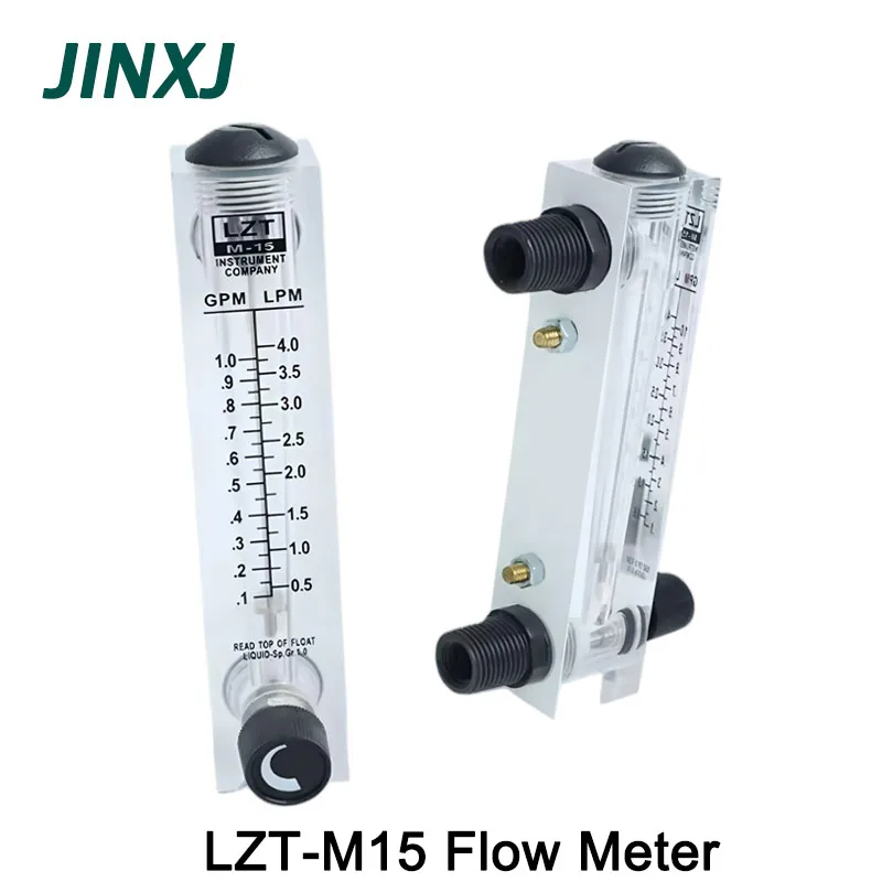 LZT-M15 Flow Meter 0.2-2LPM 0.2-3LPM Liquid Flowmeter 0.5-4LPM Water Panel Rotameter With Control Valve PMMA 1-7LPM 10-100L/H