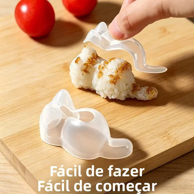 Moldes de Onigiri em Forma de Gato, Ferramentas para Fazer Sushi, Moldes para Bolinhos de Arroz, Acessórios Decorativos para Sushi