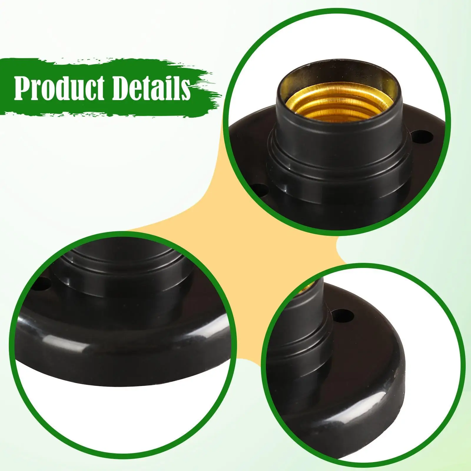 E27 Lamp Sockets Replacement Screw Base LED Bulb for Bedroom Garage Office