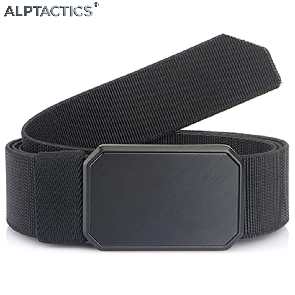 ALPTACTICS Magnetic Elastic Belt Men Alloy Buckle Quick Release Unisex Thin Belt 35mm Belt Male Female Jeans Waistband Girdles