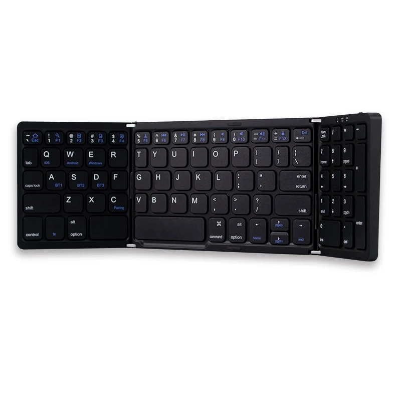 

Foldable Keyboard Tri-Folding Wireless Keyboard Rechargeable Mini Keyboard With Touchpad Mouse For Windows Phone PC