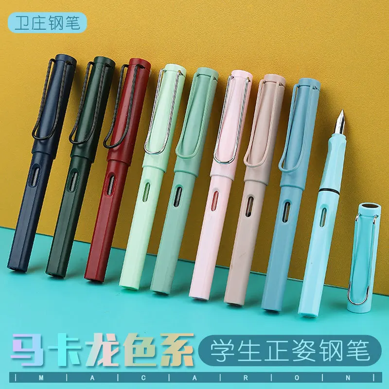 

10PCS Interchangeable Ink Bag Wei Zhuang Primary School Student Colorful Pen Pose Writing Practice Ink Dual Use Pen