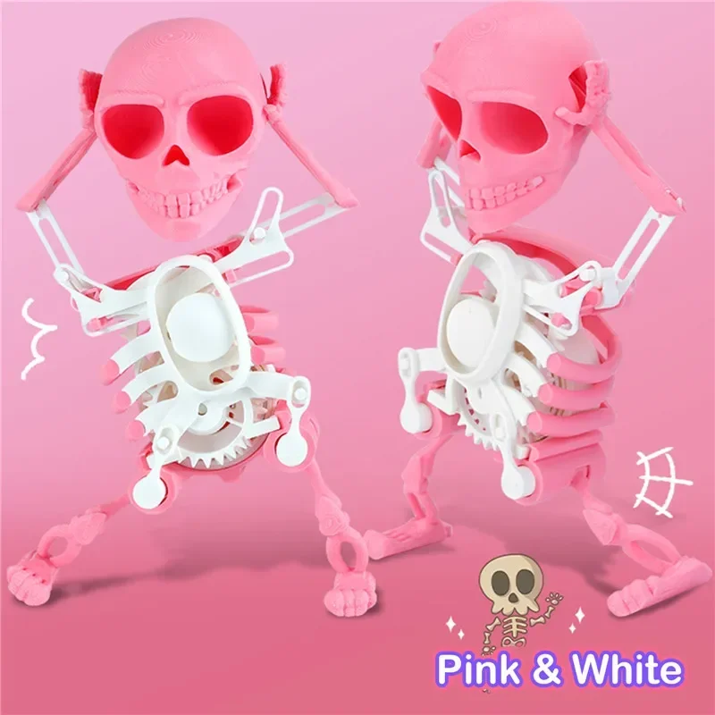 3D Printing Dancing Skull Skeleton, Interesting Mini Skull, Spooky Dancing, Comes with Home Decorations, Children's Gifts