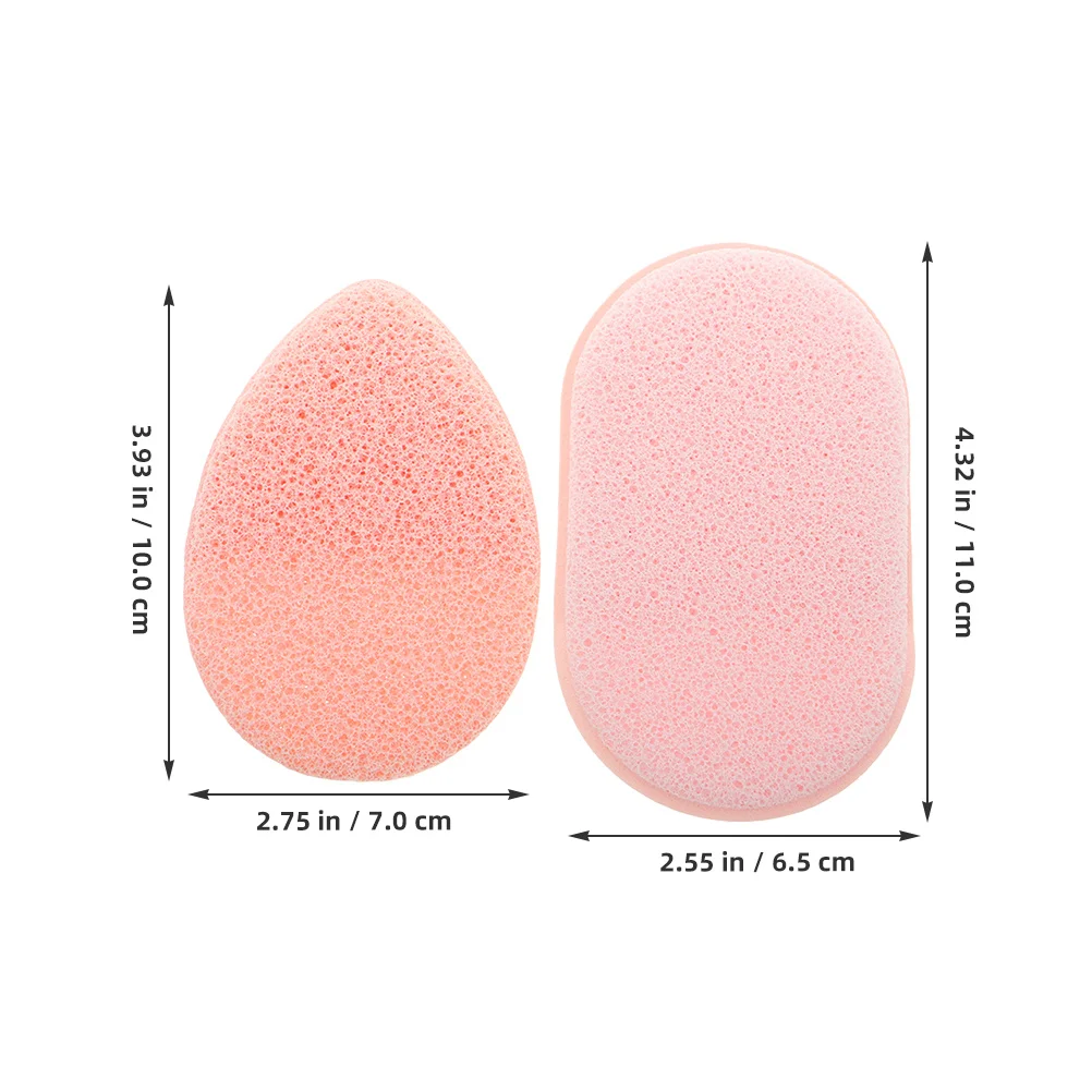 2Sets Face Cleansing Sponges Glove Style Deep Cleaning Makeup Remover Facial Exfoliator Soft Sponge for Women Travel Face