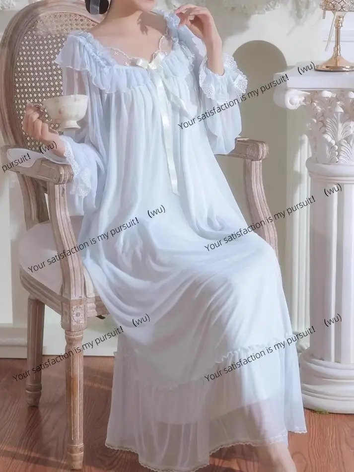 

Пижамы новые милые кружевные сетчатые пижамы с длинными рукавами, домашняя одежда для женщин