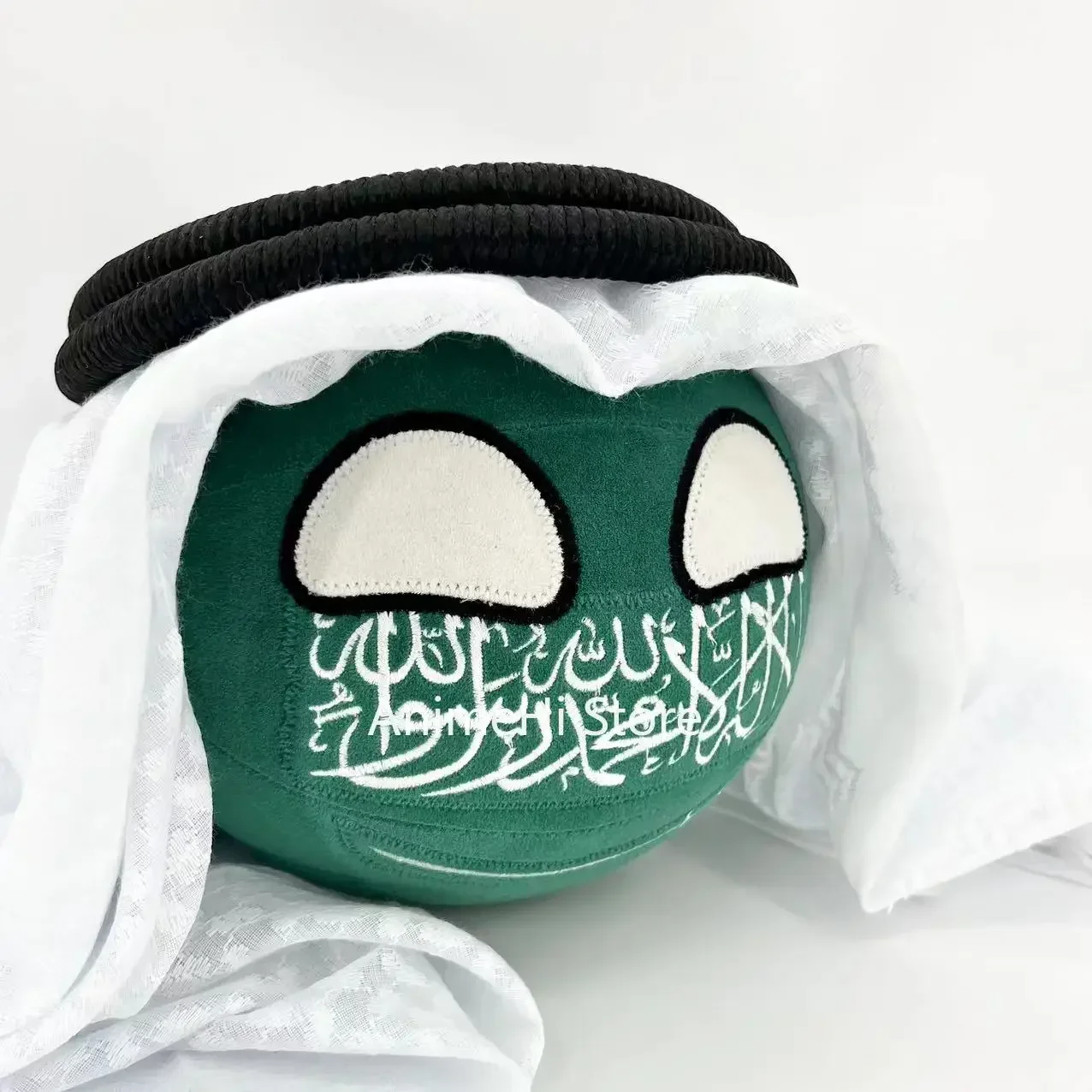 SAUball Polandball ตุ๊กตา Plush ซาอุดีอาระเบีย Countryball SHEMAGH Country Ball ตุ๊กตาหมอนคอสเพลย์ของเล่นสําหรับของขวัญ