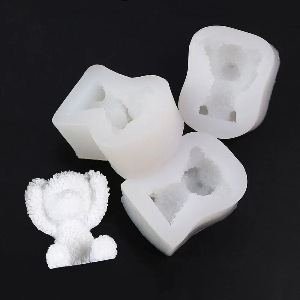 For fun DIY 3D Bear Silicone Mold Cake Decorating Tools Cupcake Topper Fondant Baking Chocolate Candy Clay Plaster Molds