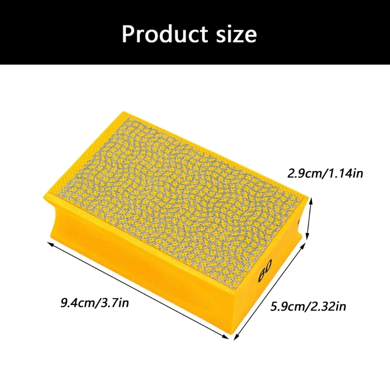 Blocco smerigliatura manuale stabile, rivestito in adamantite, impugnatura ergonomica rifinitura precisa dei