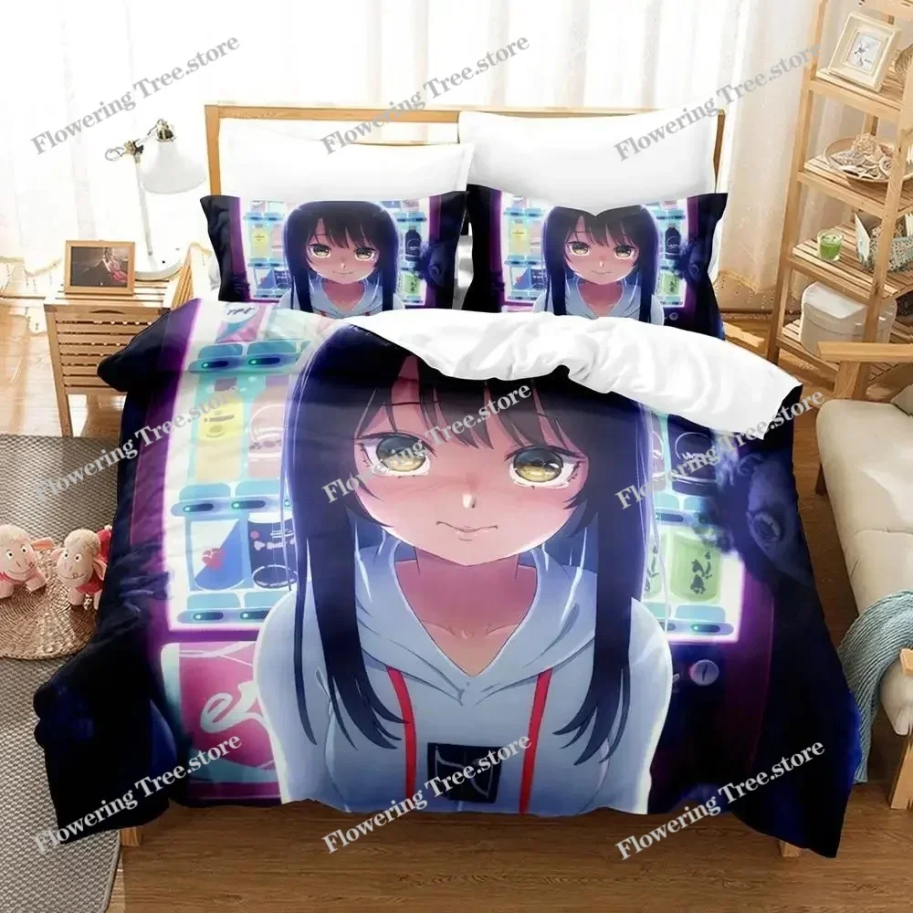 

Anime Mieruko-chan The Girl Who Can See Them Bedding Set Boys Girls Twin Queen Size Duvet Cover Pillowcase Bed Kids Adult