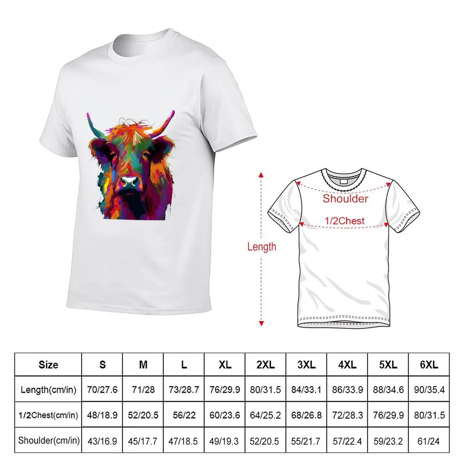 highland Cow, cow, cow art, cute baby cow lover, scottish cow cute, T-Shirt