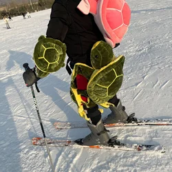 Ski Knie Pads Nette Cartoon Schildkröte Geformt Knie Pad Für Männer Und Frauen Outdoor Sport Ellenbogen Gelenk Schutz Winter Sport Zubehör