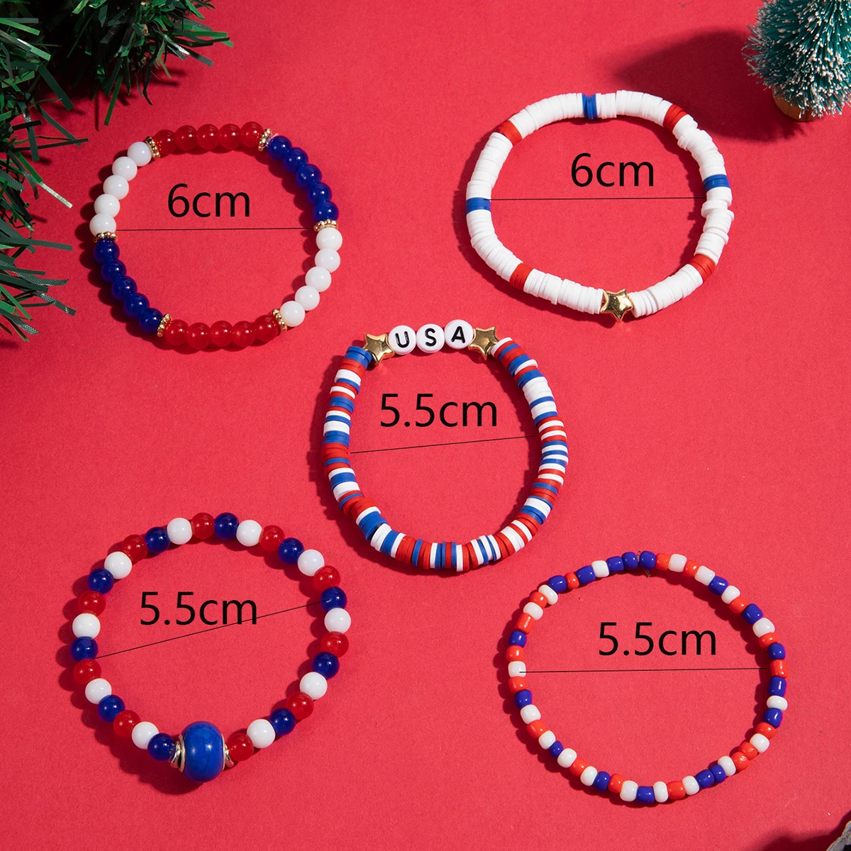 Docona Bohemian Style Multi-storey Bead String Crystal Letters Stars Decorate Bracelet Independence Bracelets Fashion Jewelry