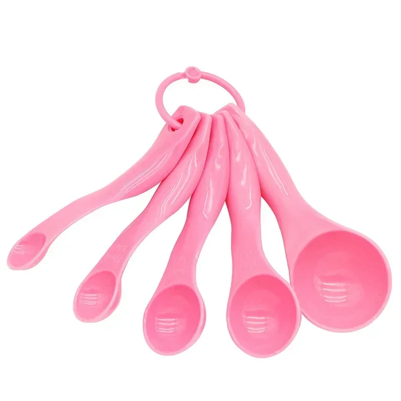 5pcs/Set Plastic Measuring Spoons 1 / 2.5 / 5 / 7.5/ 15ml Measure Gram Cups Child Milk Powder Spice Measuring Scoop Kitchen