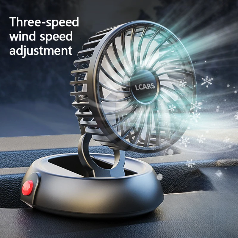 3-Head 5V USB Car Fan with 3 Adjustable Speeds Cooling Auto Cooler Air Ventilation System with Wind Regulation Car Accessories view 4