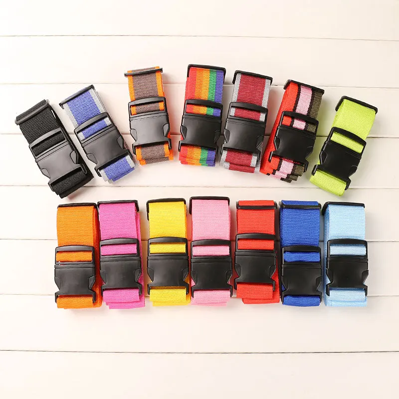 Straight Shaped Luggage Straps for Suitcase, Polyester Luggage Belt with Adjustable Release Buckle Travel Accessory