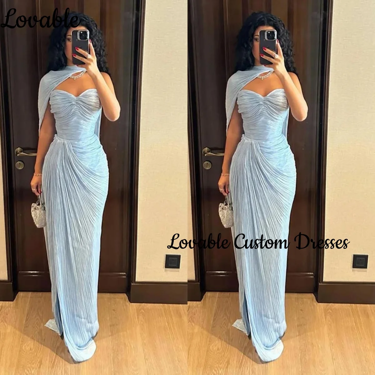 Dubai Abito da sera di lusso A-Line Split Sweetheart Abiti da cerimonia formale Lunghezza pavimento Cerniera con volant Abiti da festa Cap