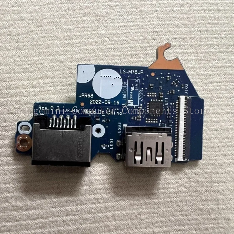 New USB 3 RJ45 Lan Board JPR68 LS-M78JP For HP Victus Gaming 16-R 16-S TPN-C169