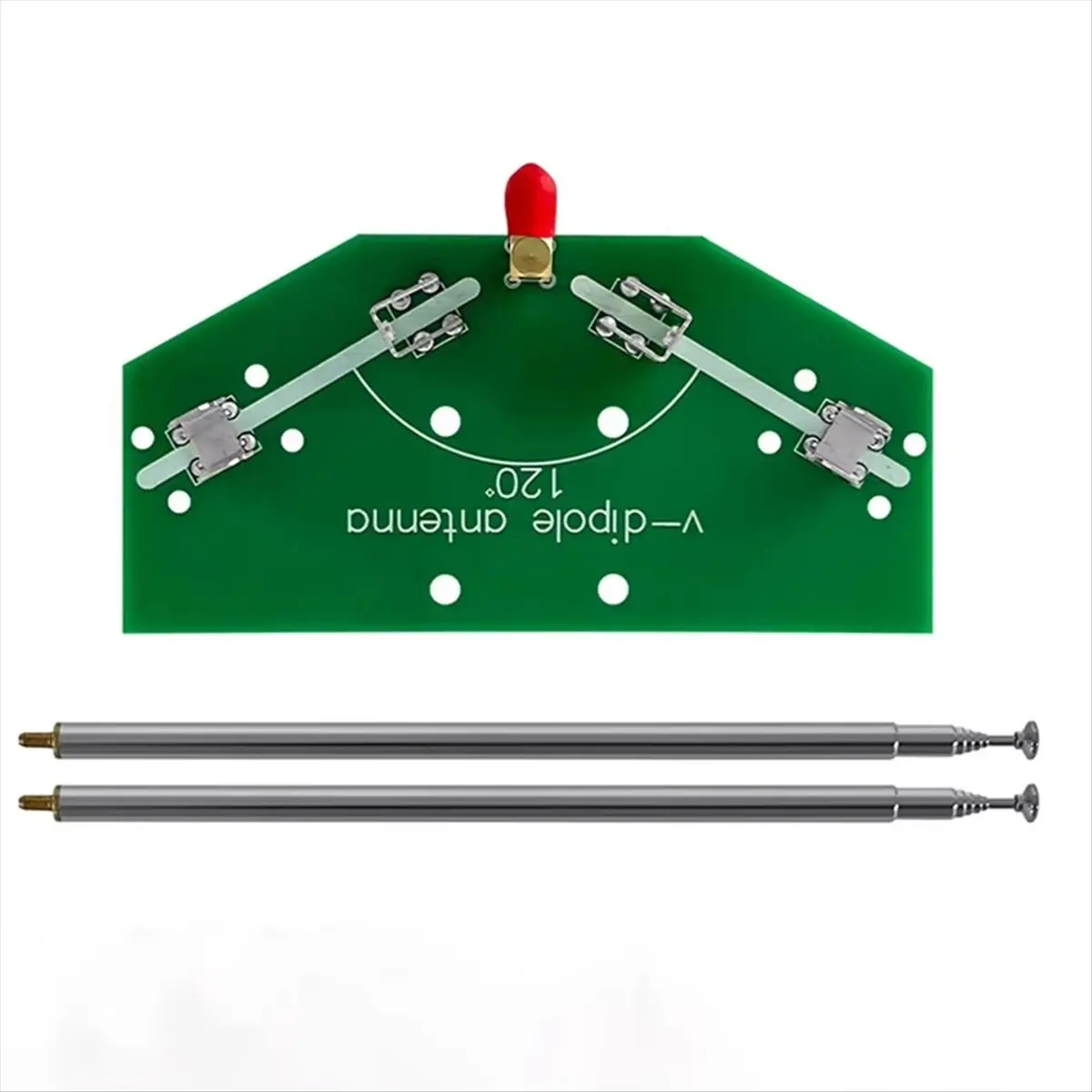 A24I 137MHz V-Shaped Dipole Antenna DIY Kit Satellite Aviation Cloud Map for Horn Rod Dipole Antenna Signal Reception A