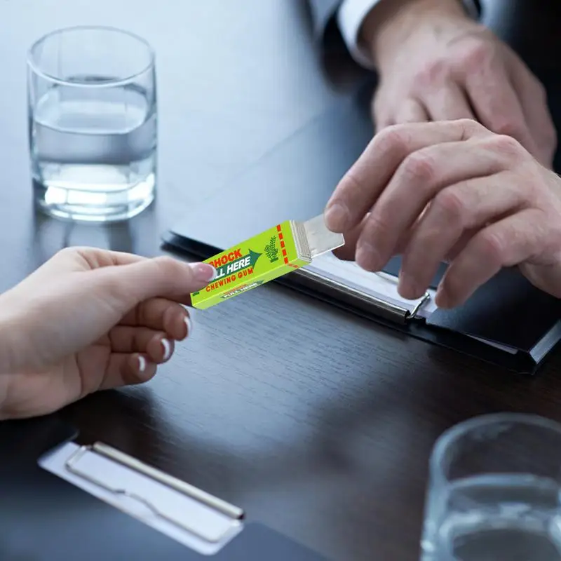 抗ストレスノベルティガムグリッパー面白い安全トリックジョークショッカーおもちゃ感電ショッキングプルヘッドチューインガムギャグ