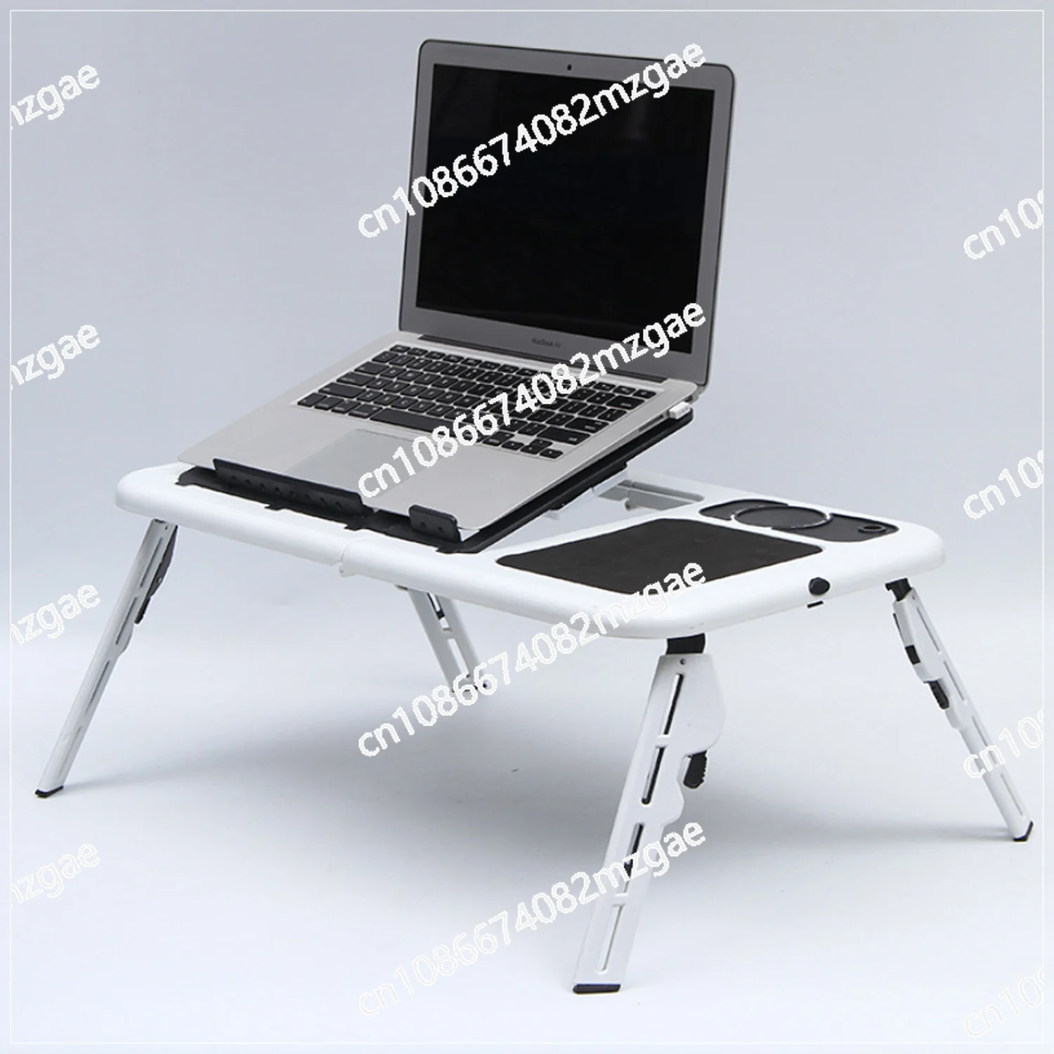 Folding Adjustable Laptop Bed Tray USB Notebook PC Table Desk Stand Workstation with 2Cooling Fans Laptop Vertical Stand