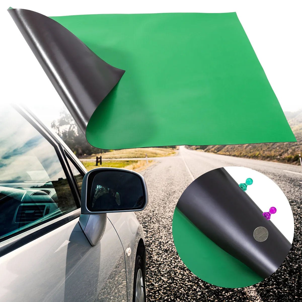 

Магнитный лист из черной резины, гибкий, многофункциональный, для рекламных объявлений и досок объявлений, 297x210x05 мм