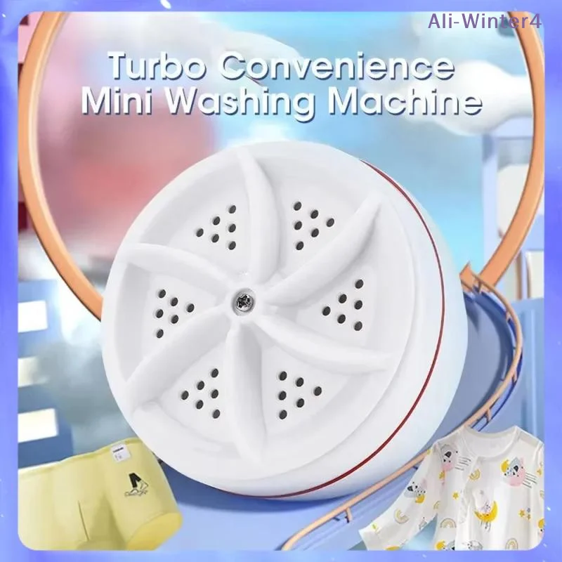 【Winter4】1 Piece Travel Home Business Trip USB Rotating Turbine Portable Mini Washing Machine For Socks Underwear Wash Dishes
