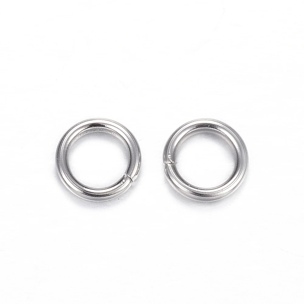 PandaHall 2000pcs Tarnish Resistant 304 Stainless Steel Open Jump Rings, Round 7x1.3mm for DIY Necklace Bracelet Jewelry Making