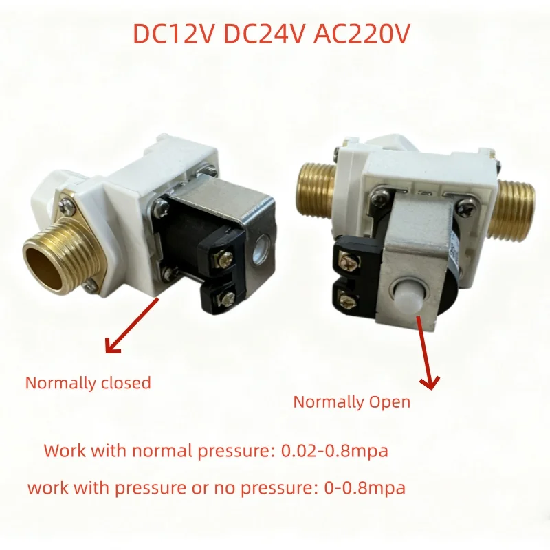 

g1/2 DN15 12V Tee type Pilot Solar solenoid valve 220V 24V NC NO Normally Closed Normally Open with check function valve