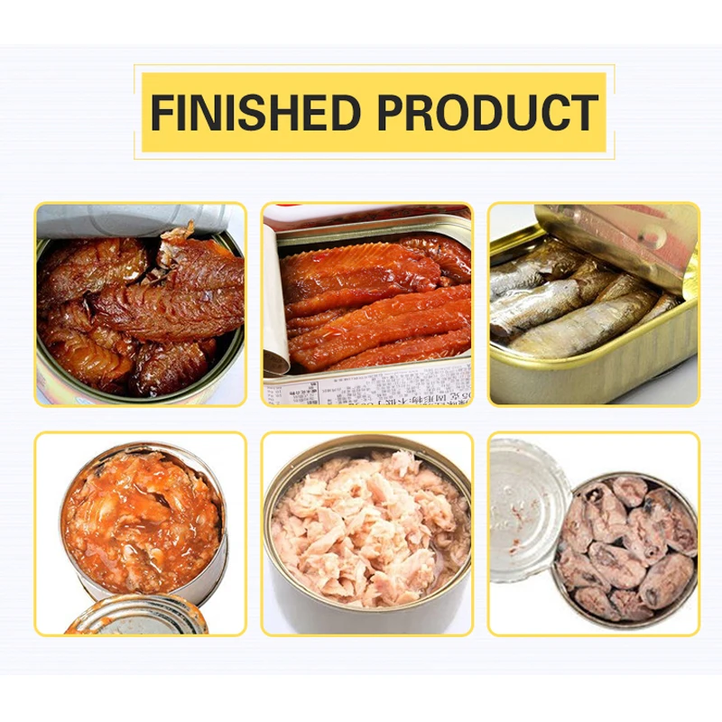 TCA High Quality Automatic Canned Sardines Tuna Can Fish Canning Processing Machine Production Line