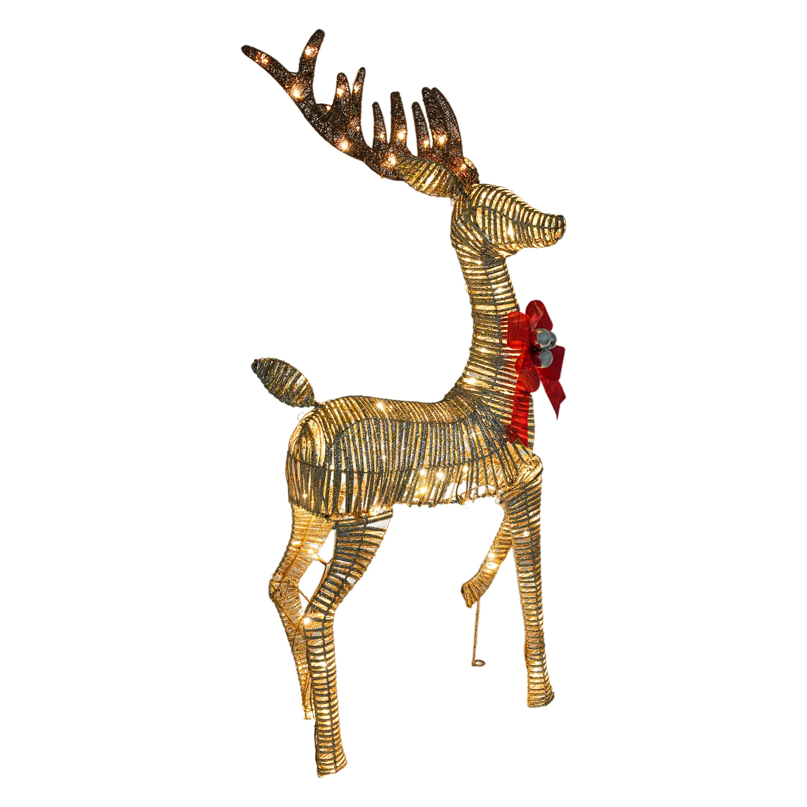 142cm Christmas Decorations Outdoors Reindeer, Christmas Decor Iridescent Deer, Light up Christmas Decor Deer 