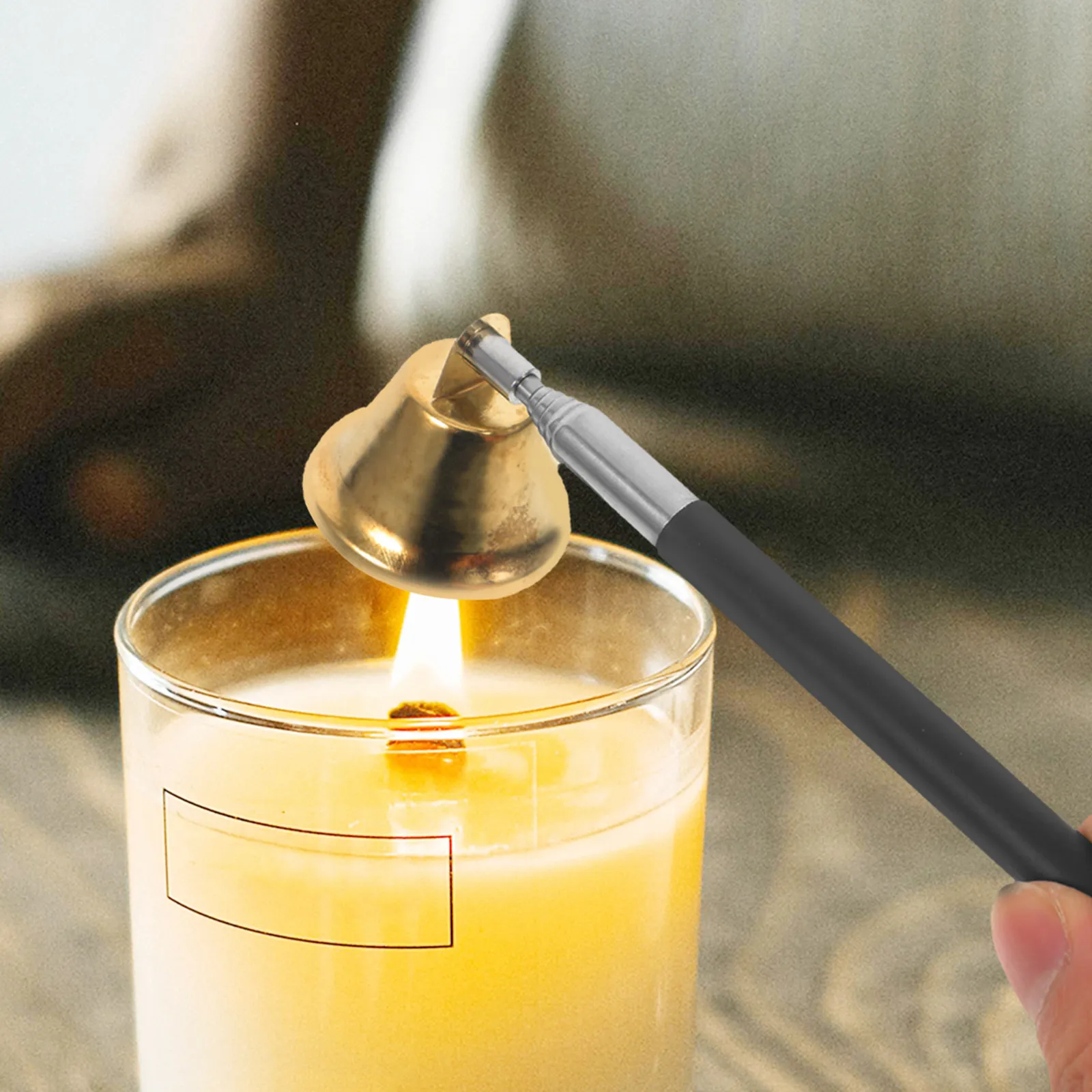 Extinguisher Retractable Wick Snuffer Long Handle Safe Flame Putter Accessories Elegant Extinguisher Tool for Home