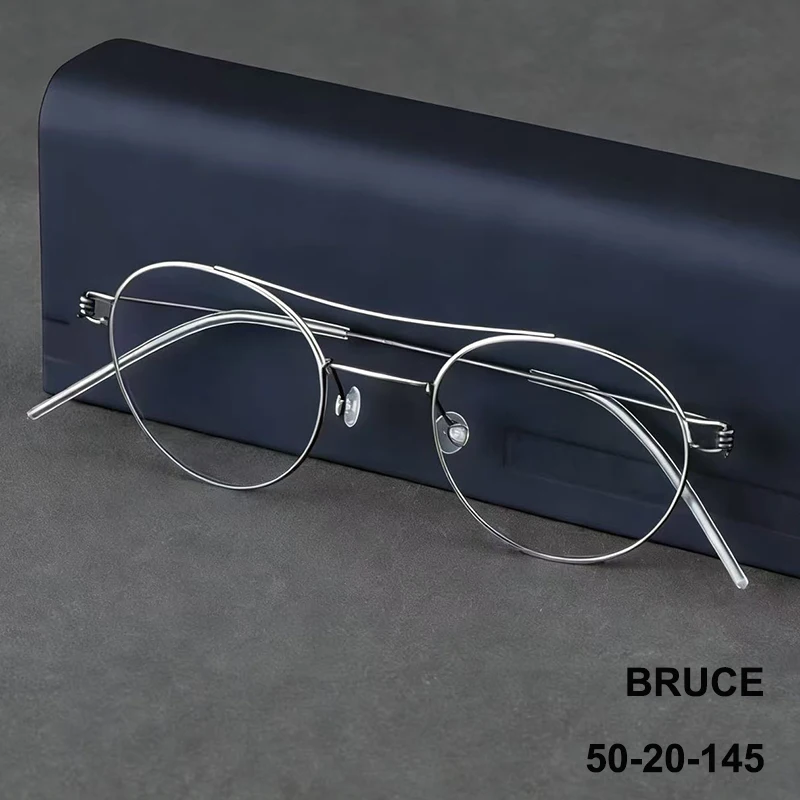 

Датский бренд, круглая оправа для очков, сверхлегкая титановая оправа для очков с двойным лучом, женская модная редкая дизайнерская оправа