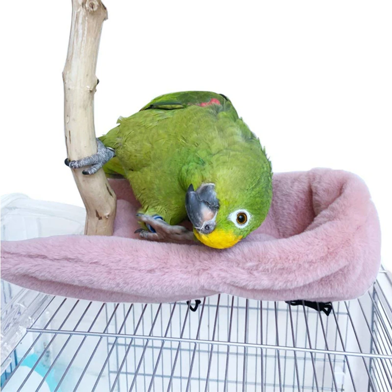 Pet Bird Bed Flannel Peony Starling Bird Nest Parrot Warm Cotton Nest Bird Tent Windshield Corner Hiding Nest Cotton Hammock