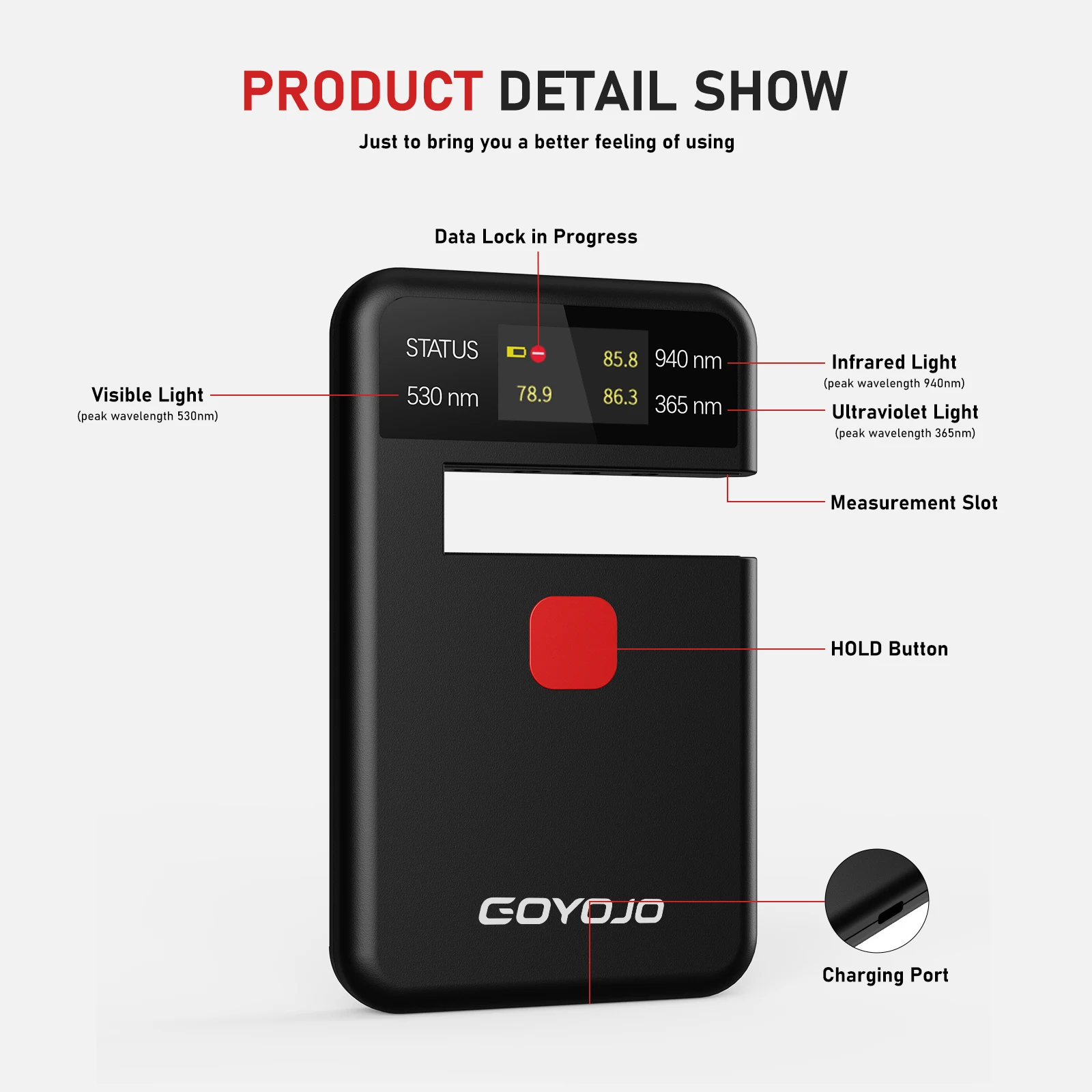 CT-23/CT-25 Portable Window Tint Transmission Meter Measure UV Blocking Rate Visible Light Transmittance IR Rejection